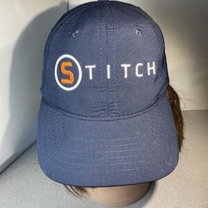 Stitch Golf Hat Cap Adjustable Snapback Navy Blue